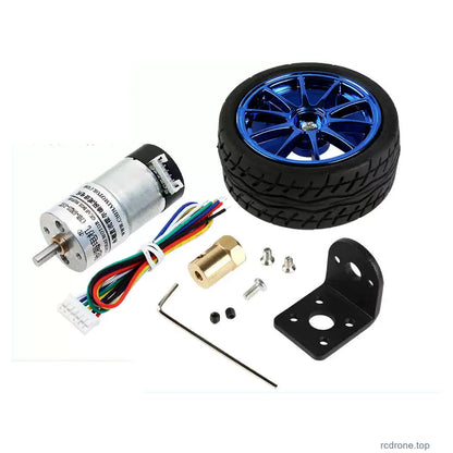 Blue road-tread65mm wheel kit with covered Hall motor