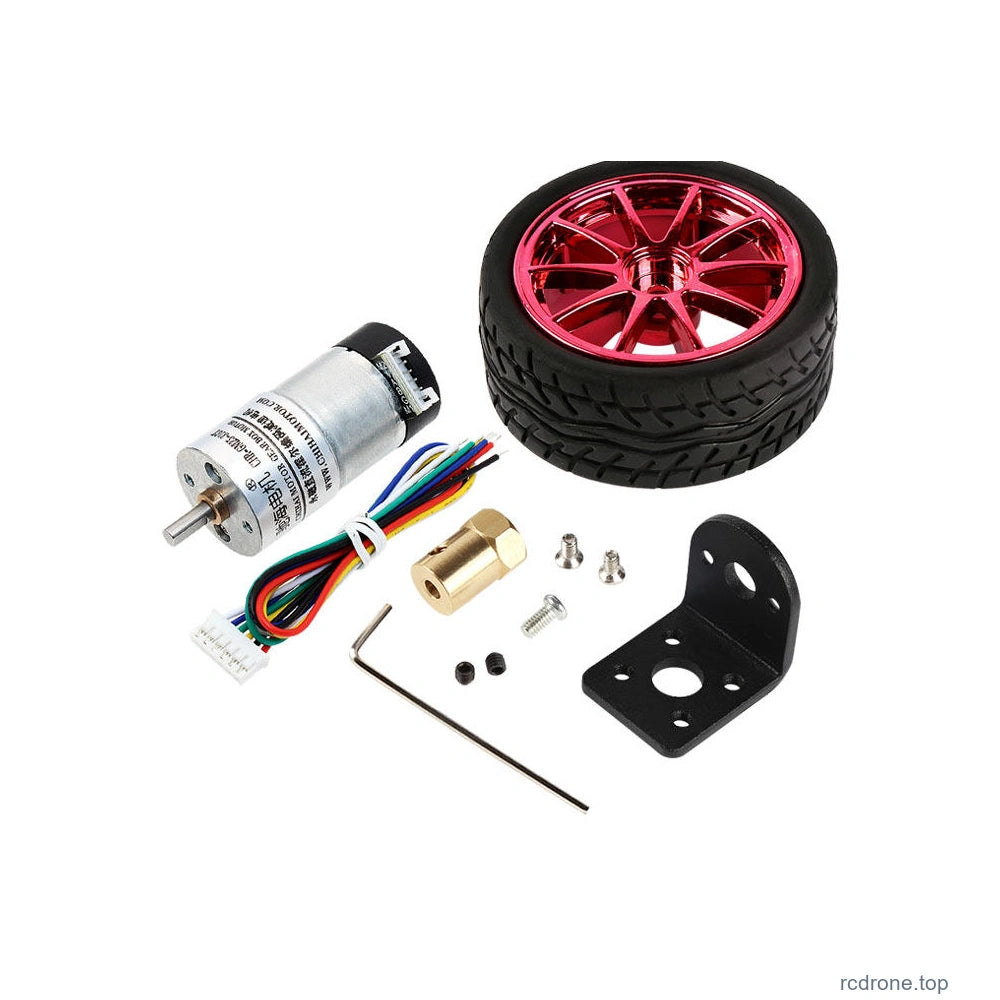 Red road-tread wheel kit angle