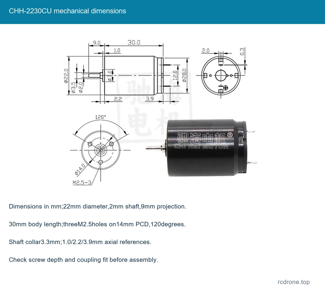 CHH-2230CU mechanical dimensions