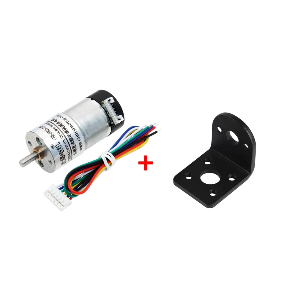 Covered encoder motor with mounting bracket