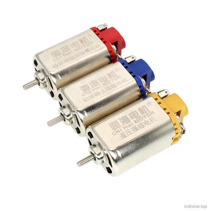460SA yellow, blue and red rear-cap motor comparison; one selected motor supplied