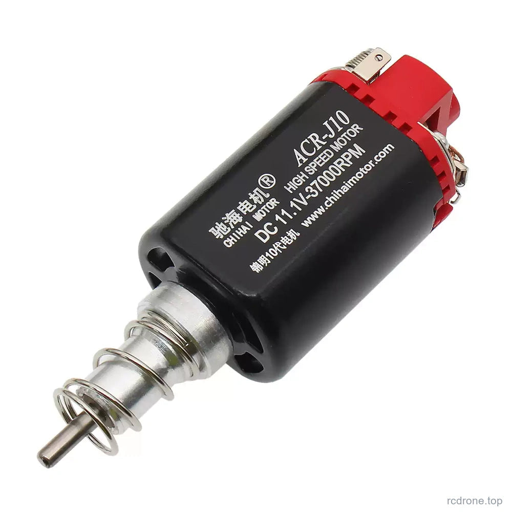 ACR-J10 long-shaft motor side view with shaft spring
