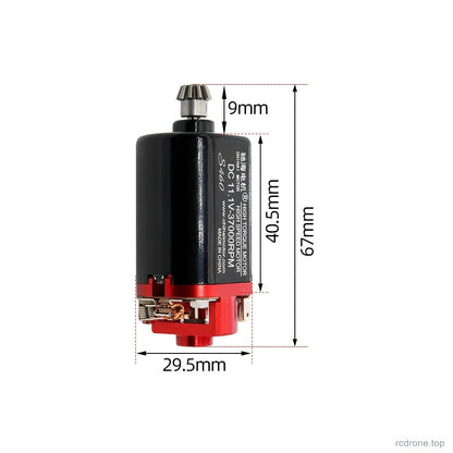 04 S460 Red / Aluminum Cap / J8 motor and shaft dimensions