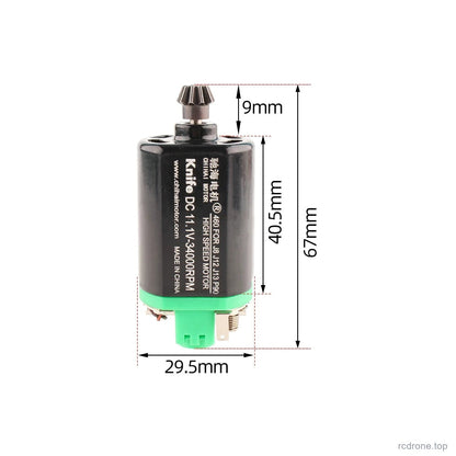 08 Green Demon / Standard Pinion motor and shaft dimensions