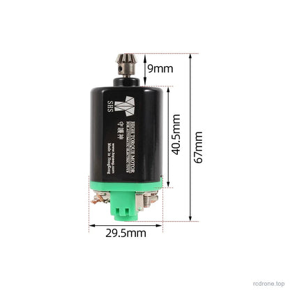 11 SHS Green Demon / Powder-Metal Pinion motor and shaft dimensions