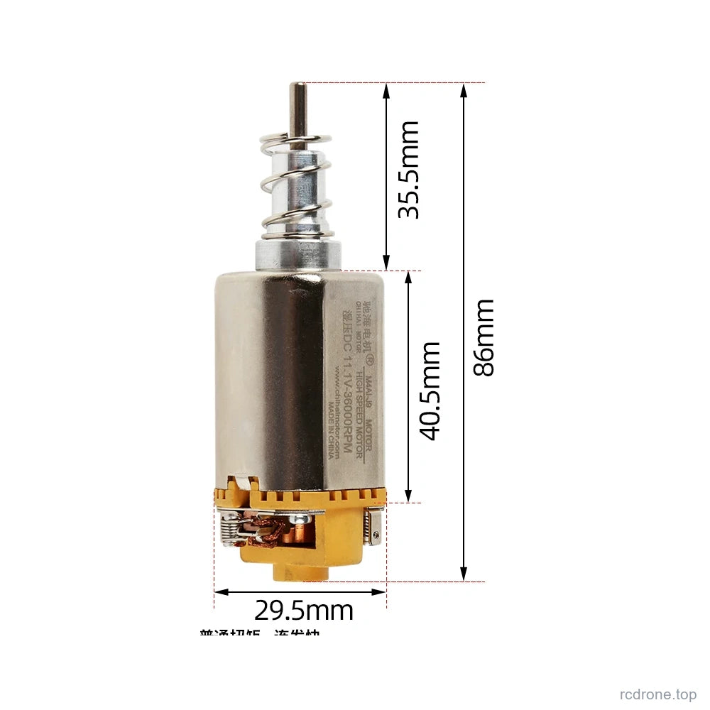 12 Yellow / Wet-Pressed Ferrite / J9 motor and shaft dimensions