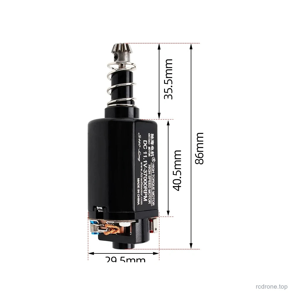 17 S460 Black / High Speed / J9 motor and shaft dimensions