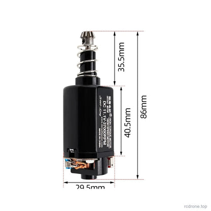17 S460 Black / High Speed / J9 motor and shaft dimensions