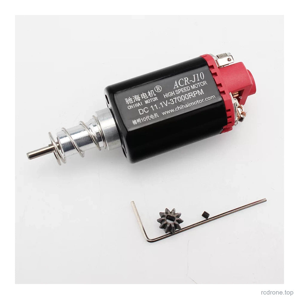18 Long Shaft / Standard Magnet / Loose Pinion motor and shaft dimensions