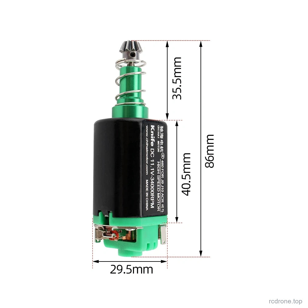 20 Green Demon / Powder-Metal Pinion / J9 motor and shaft dimensions