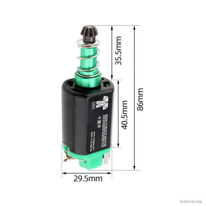 22 SHS Green Demon / Powder-Metal Pinion / J9 motor and shaft dimensions