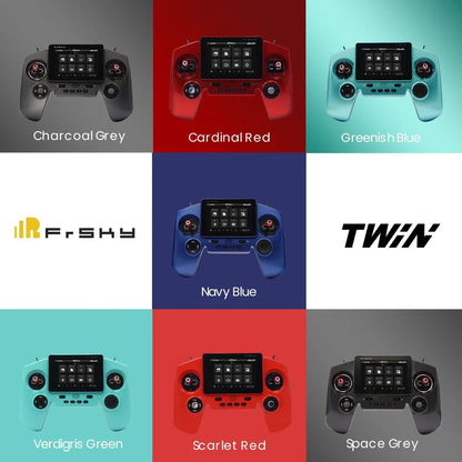 FrSky TWIN X-Lite S Transmitter - Dual 2.4G Radio System 24Channels 3.5” Color Screen 6-axis Gyroscope Sensor FPV Drone Airplane Remote Controller
