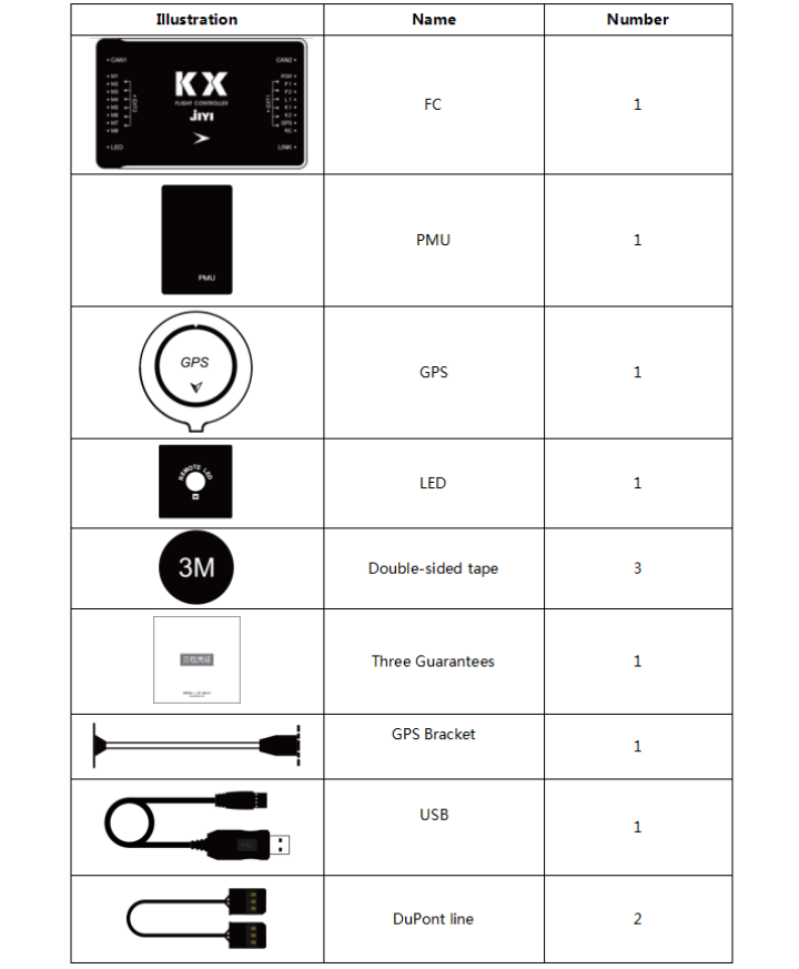 JIYI KX Flight Controller - Advanced Industrial Drone Controller with RTK GPS, PMU, Rada, CAN-HUB and Multi-Frame Compatibility 13 JIYI KX Flight Controller, KX Jivi PMU GPS GPS LED 3M Double-sided tape Guarantees GPS Bra
