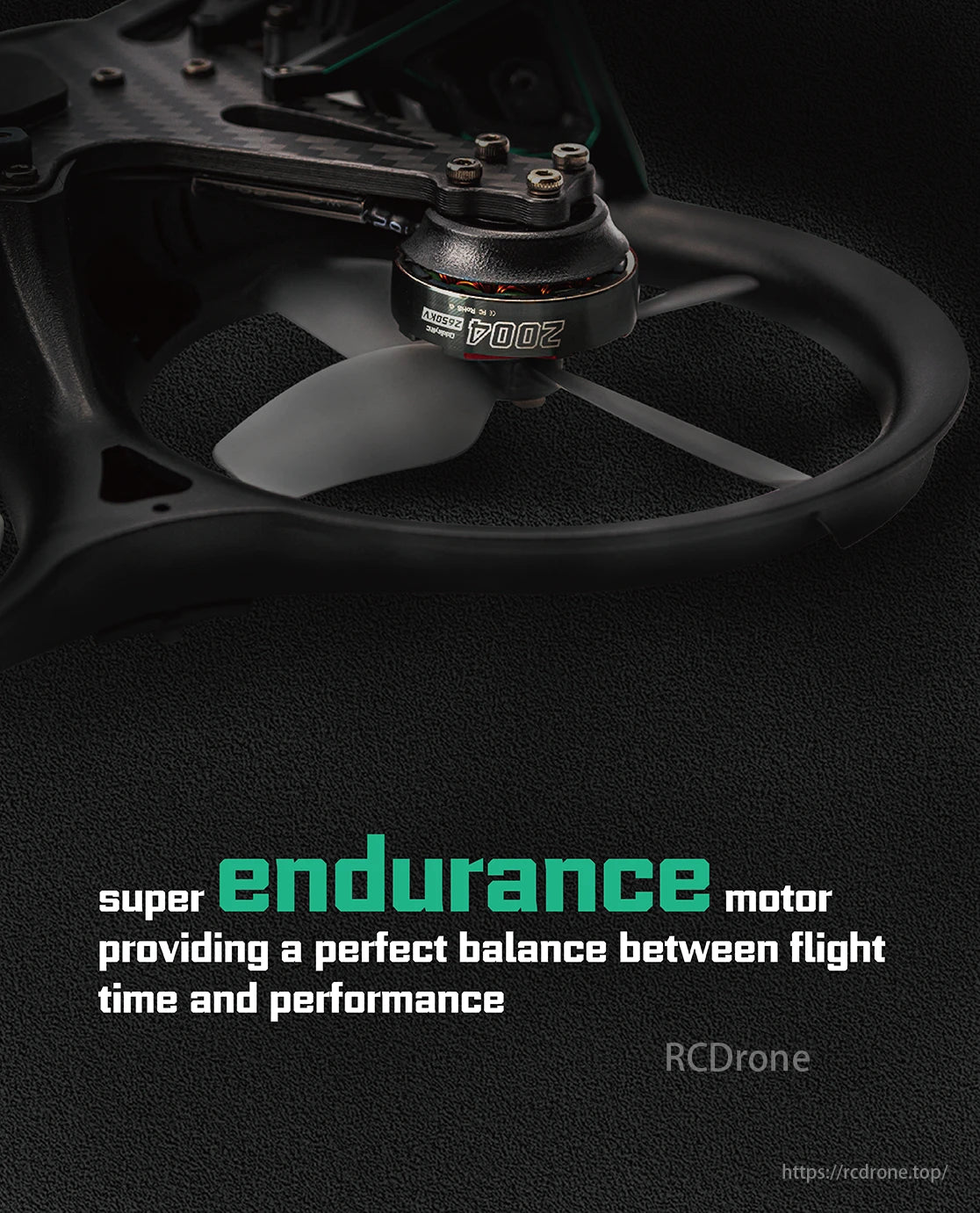 Mage Pro Cinewhoop has a super endurance motor, balancing flight time and performance ideally.