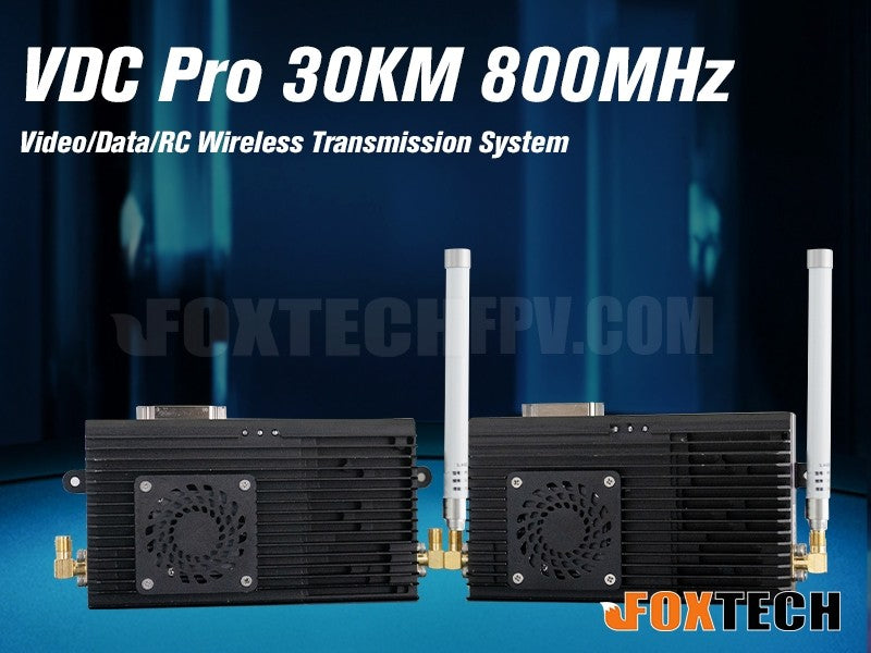Foxtech VDC Pro 15KM 30KM 48KM 150KM 800MHZ 1.4GHZ 1.5GHZ OFDM système de Transmission vidéo/données/RC sans fil
