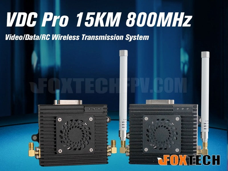 Foxtech VDC Pro 15KM 30KM 48KM 150KM 800MHZ 1.4GHZ 1.5GHZ OFDM Video/Data/RC Wireless Transmission System