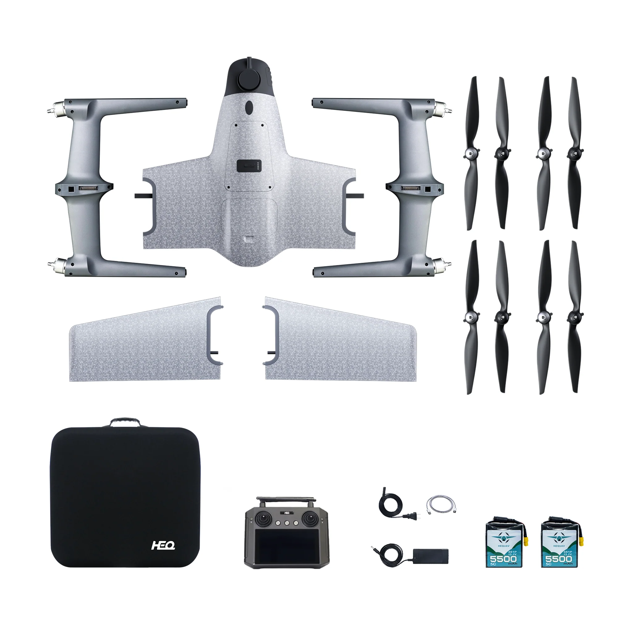 HEQ Swan-K1 Mapping aircraft for professional applications like land surveying, construction, agriculture, environmental monitoring, and more.