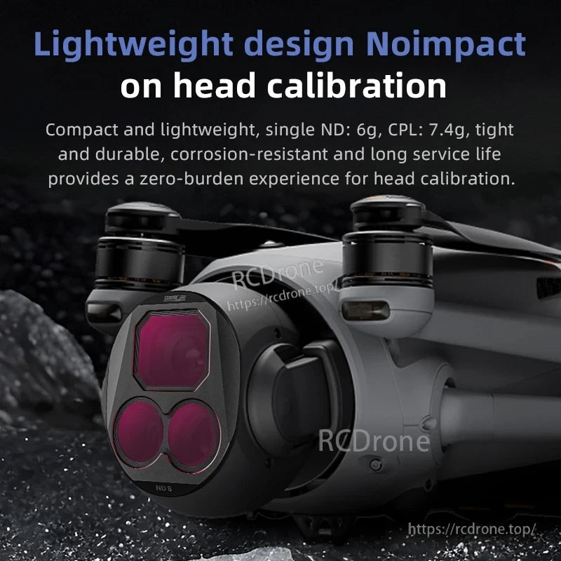 Mavic 4 Pro Filters, Lightweight, durable ND and CPL filters, corrosion-resistant, with zero-burden head calibration for easy drone use.