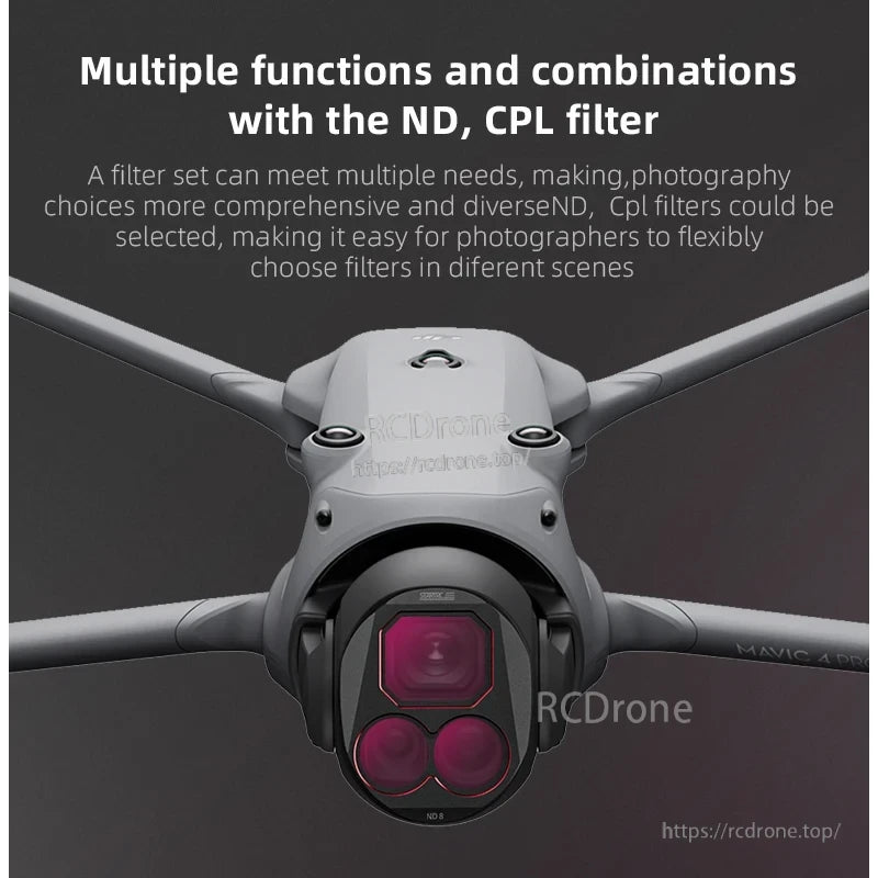 Mavic 4 Pro filters offer ND and CPL options for versatile photography in various scenes.