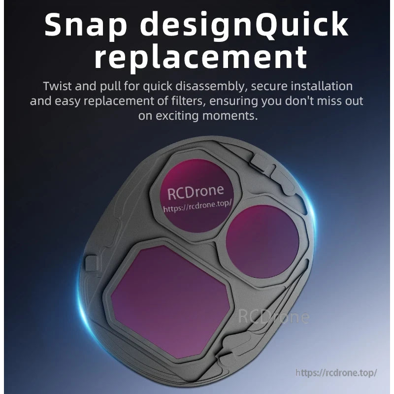 Mavic 4 Pro Filters, Snap design for quick filter replacement, easy installation and secure fit.