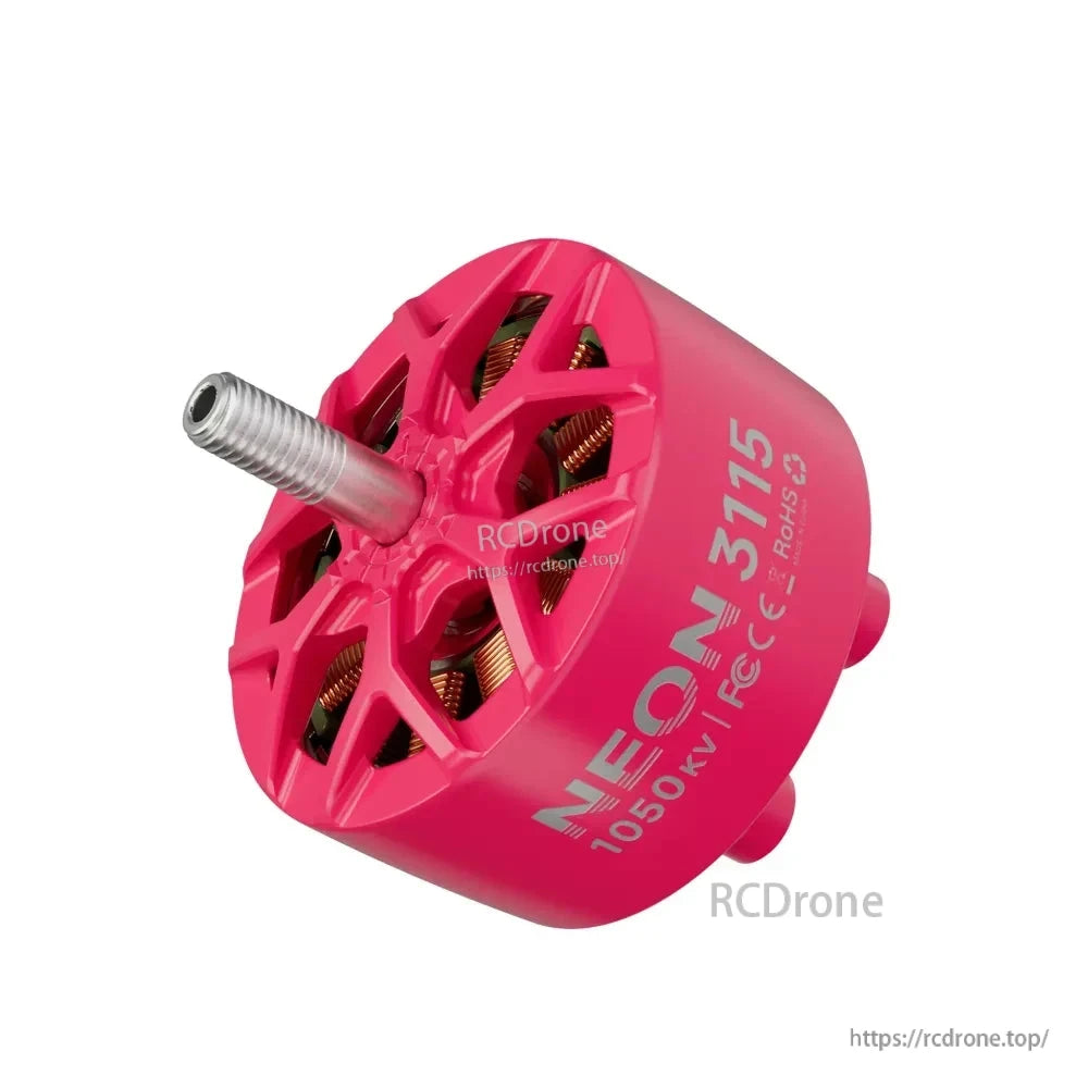 MEPS NEON 3115 1050KV Brushless Motor, NEON 3115 1050KV brushless motor, 6S compatible, 12N14P configuration, 5mm shaft—ideal for high-performance drone applications requiring power and durability.