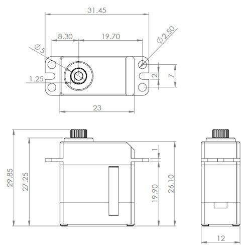 MKS DS95i Digital Tail Servo Motor for RC Helicopters, 4.8V-7.0V, 760 us/560Hz, 21.21 g