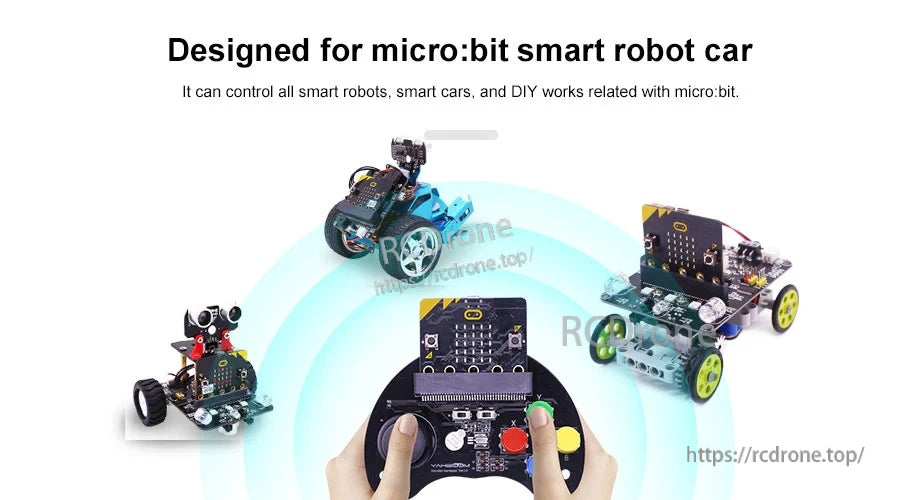 Gamepad used as a remote controller for micro:bit robot cars and DIY robot projects