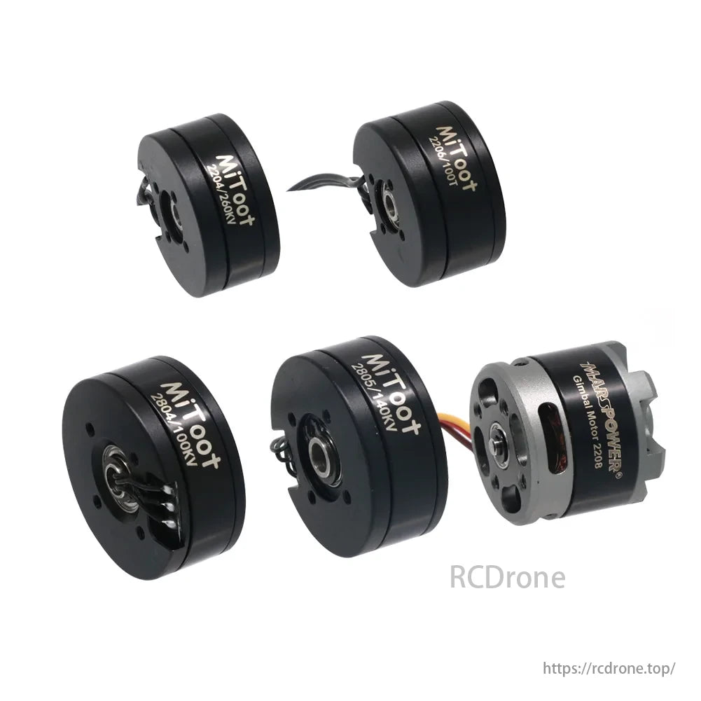 Mitoot Gimbal Brushless Motor, Brushless gimbal motors for various applications, including compact cameras, FPV drones, and professional DSLR or GoPro gimbals with high stabilization demands.