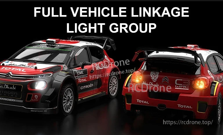 MJX Hyper Go RC Car, Full vehicle linkage system features total length of 7 meters with multiple LED light group options