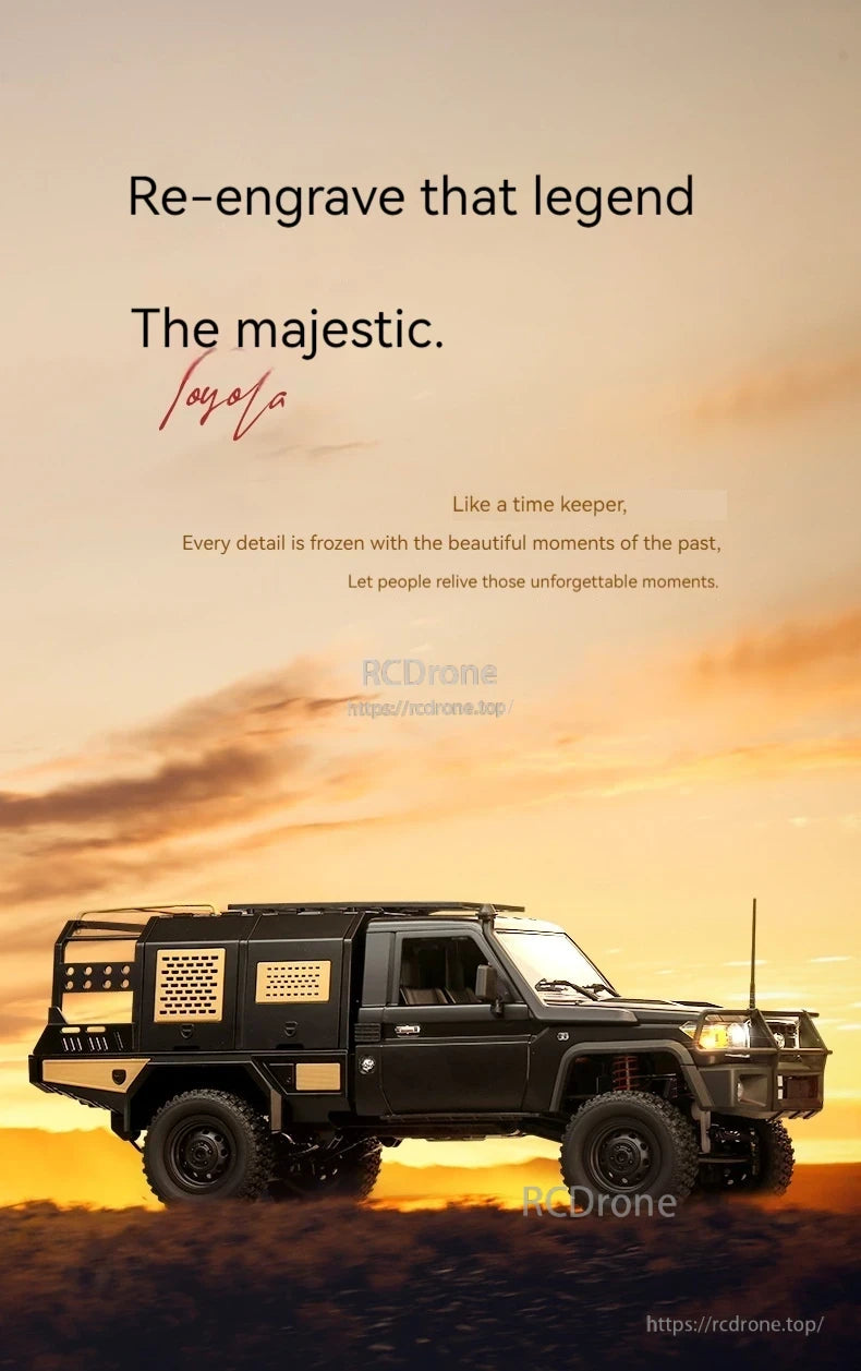 Mn82s Supertourer RC Pickup, Re-engrave the legend: Toyota, majestic, timeless moments frozen in every detail.