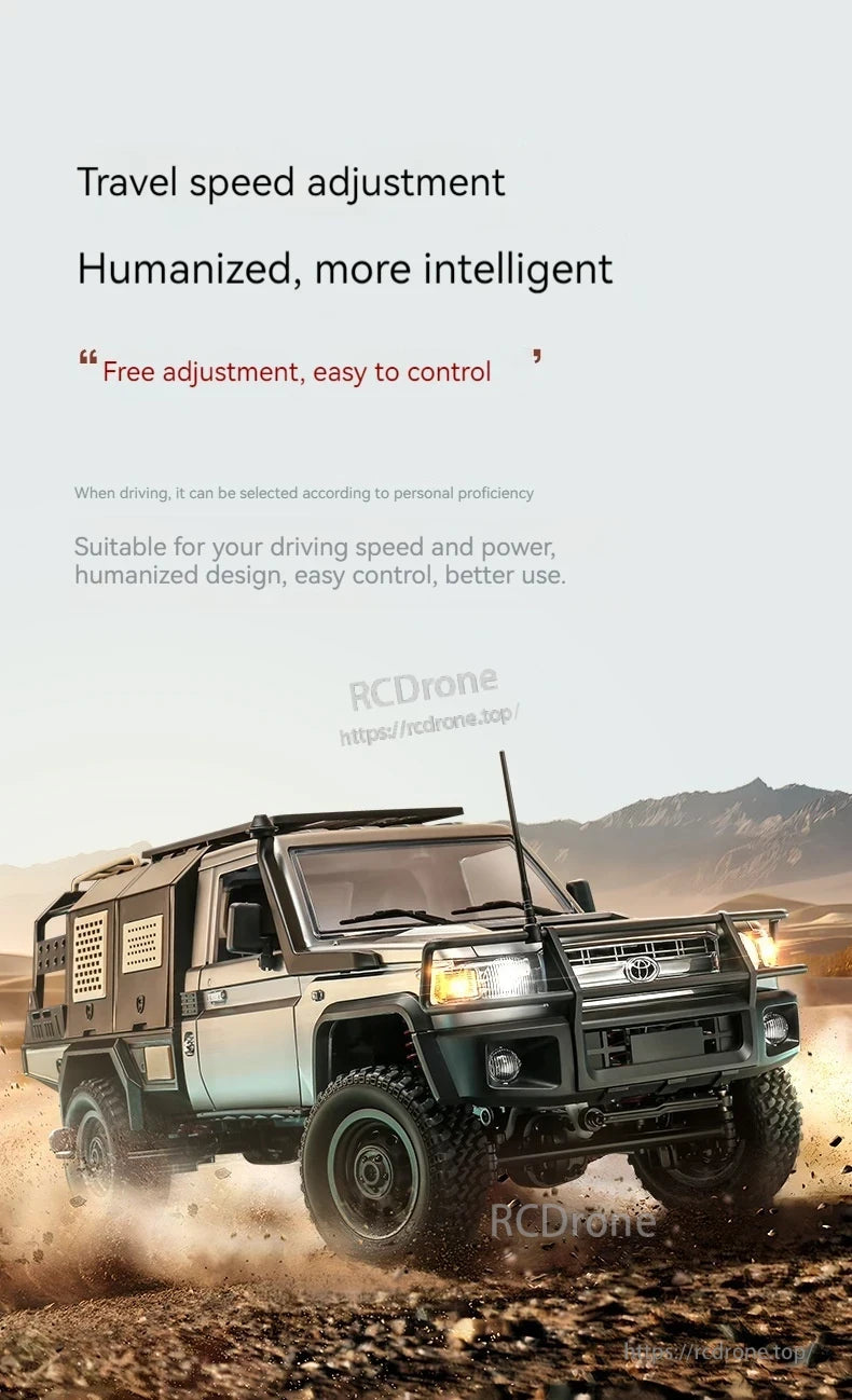 Mn82s Supertourer RC Pickup, Adjustable speed RC pickup with user-friendly design, simple control for all skill levels.