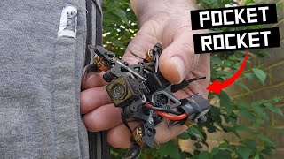 Flybee 16 HD O4 2S Ultralight FPV, Handheld Flybee 16 ultralight FPV quadcopter with compact carbon frame, camera, and visible wiring