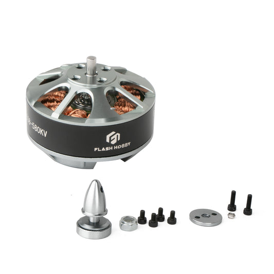 Flashhobby 3508 Brushless DC Motor, Flashhobby 3508 brushless DC outrunner motor with 580KV marking, plus prop adapter and mounting screws