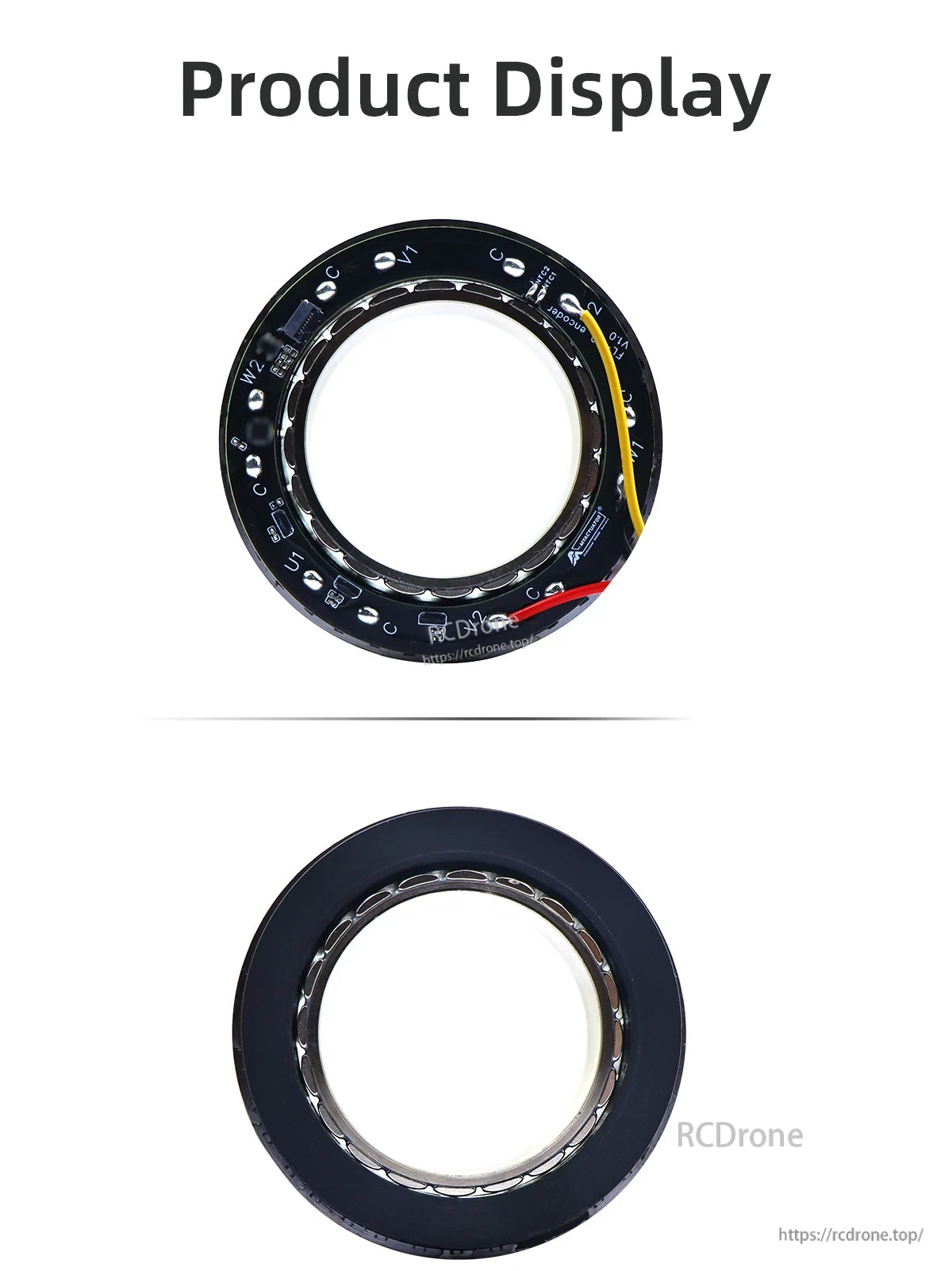 MyActuator FL-50-15 Torque Motor includes encoder, wiring, and labeled parts for accurate control.