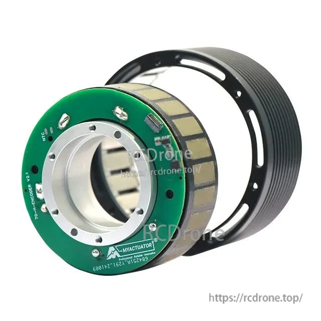 The MyActuator FLO-90-15 is a 48V, 1.5Nm, 1600RPM outer rotor frameless torque motor designed for robotics applications.