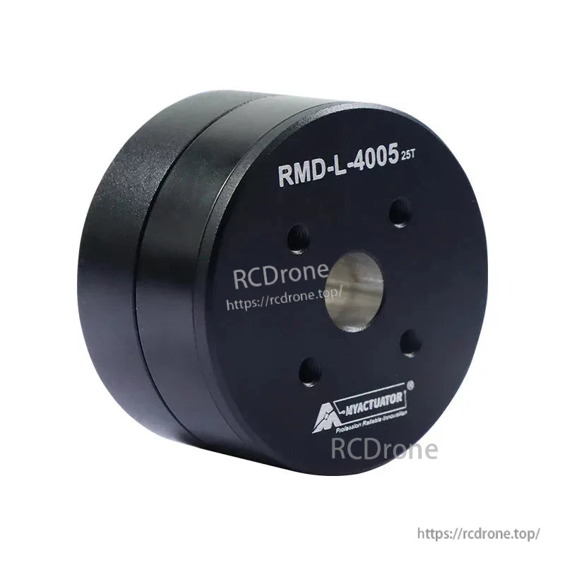 The MyActuator RMD-L-4005 is a 12V-24V brushless DC servo motor with a 18-bit encoder, ideal for gimbals, drones, and robotics.