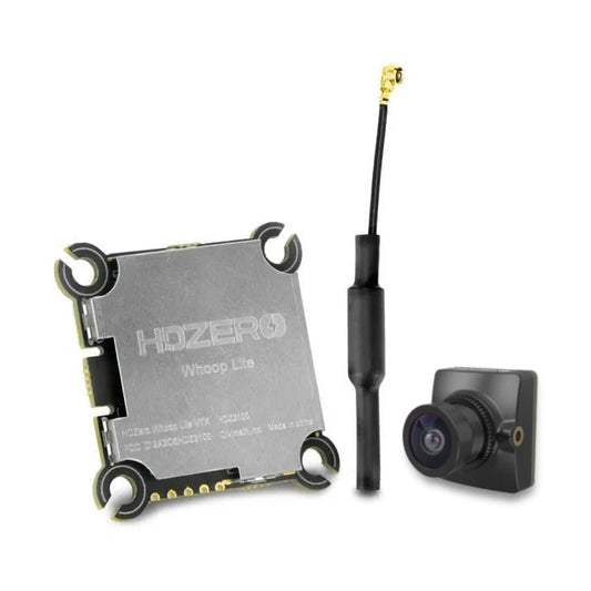 HDZero Whoop Lite digital FPV VTX board with U.FL antenna pigtail and RunCam Nano-style camera module