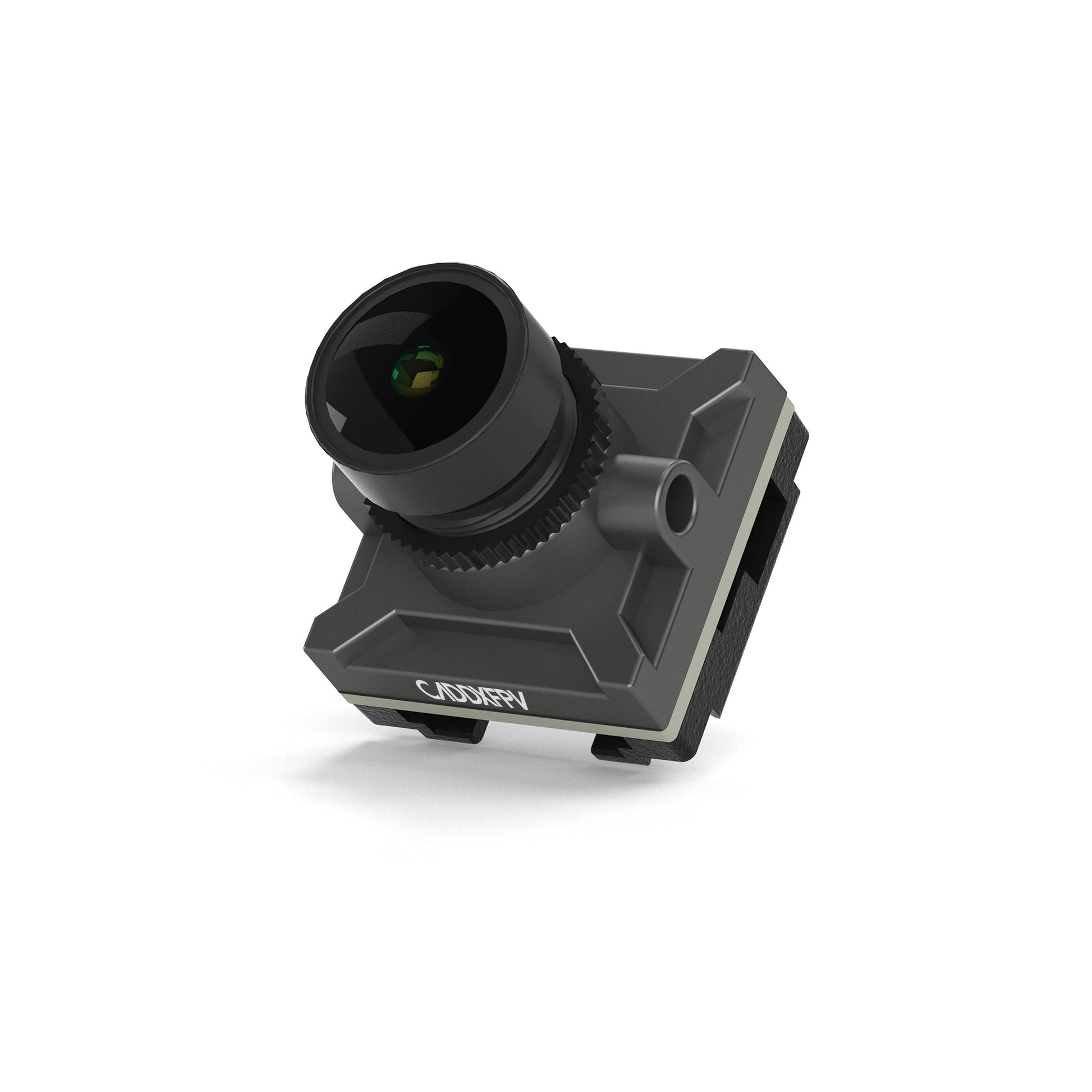 Walksnail Avatar HD Nano FPV Camera front three-quarter view showing lens barrel and mounting bracket