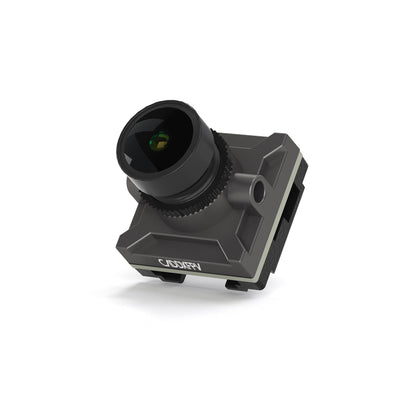 Walksnail Avatar HD Nano FPV Camera front three-quarter view showing lens barrel and mounting bracket