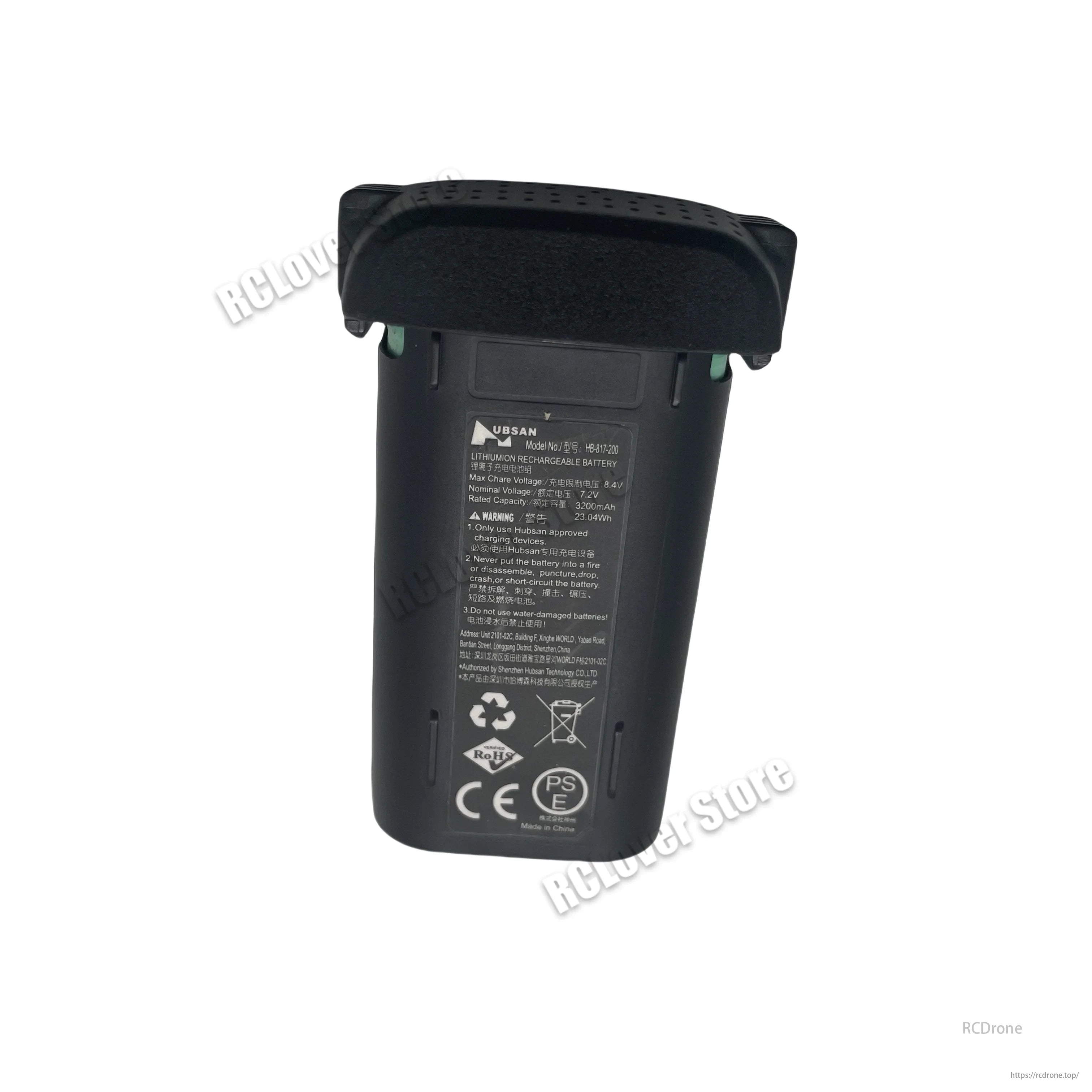 Orignal Hubsan Zino Mini Pro Drone Battery, Hubsan Zino Mini Pro battery: 5S Li-ion, 8.4V max, 7.2V nominal, 3200mAh. Use approved chargers, avoid fire/disassembly, no water damage. Made in China, CE/PSE compliant.