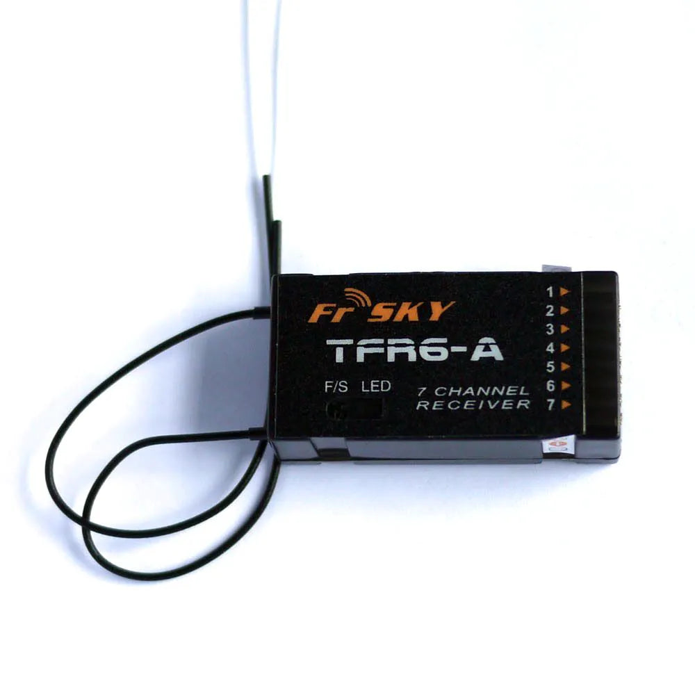 FrSky TFR6-A Receiver - 2.4G 7CH Futaba FASST Compatible (Horizontal Connectors)
