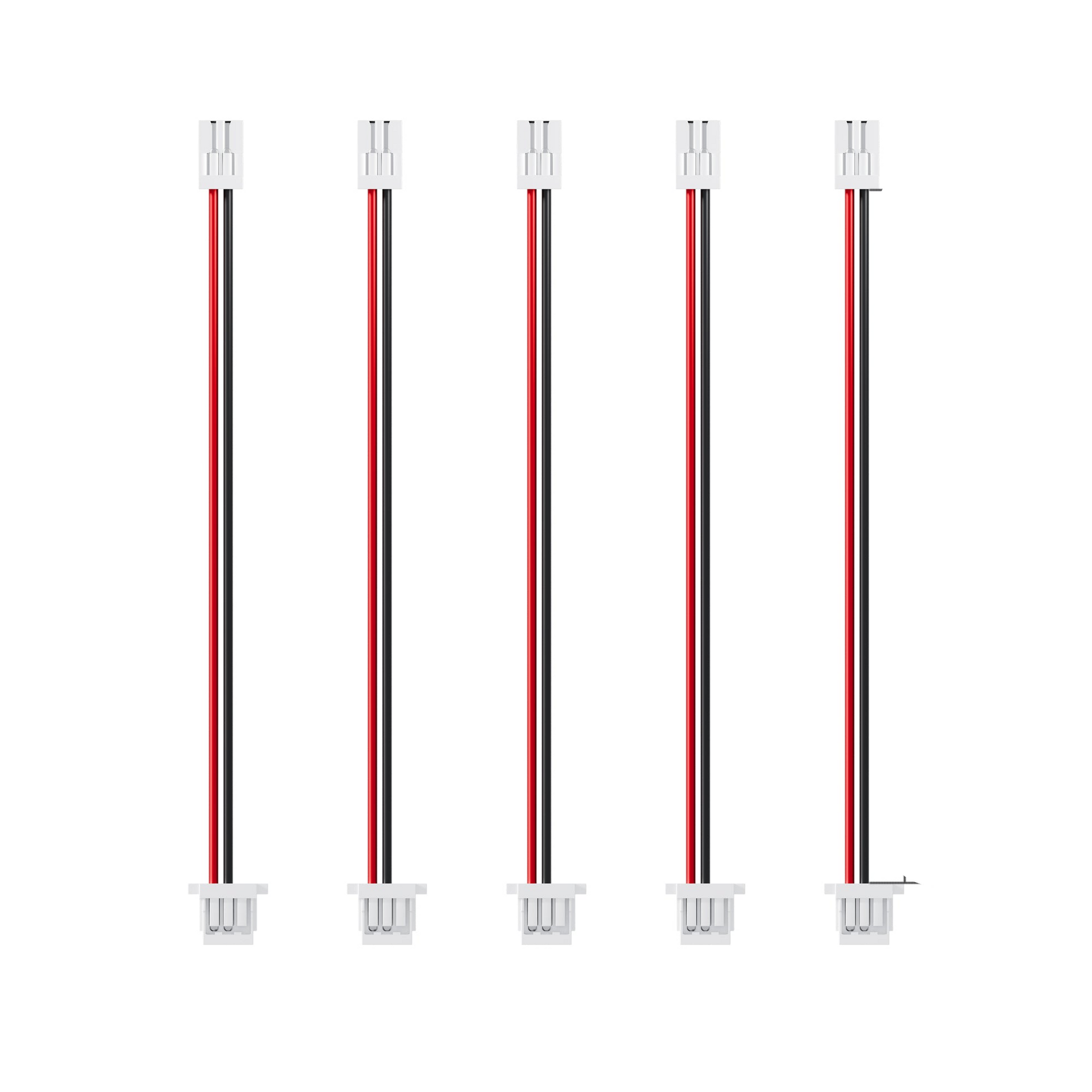 10pcs Flywoo Naked Gopro V2 Power Cable, Flywoo Naked GoPro V2 power cable leads with red/black wires and small white connectors, 10-pack