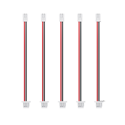 10pcs Flywoo Naked Gopro V2 Power Cable, Flywoo Naked GoPro V2 power cable leads with red/black wires and small white connectors, 10-pack
