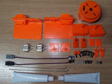 Skywalker X6, voluminous battery bay accepts a wide variety of packs or extra flight equipment