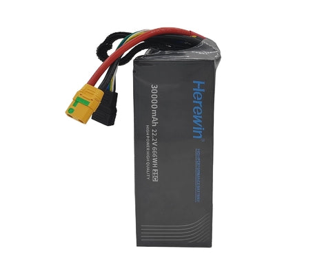 Herewin 22.2V 6S 30000mAh 25C Drone Battery, A reliable and powerful LiPo battery with 1-year warranty, suitable for agricultural drones, enhancing performance and maximizing efficiency.