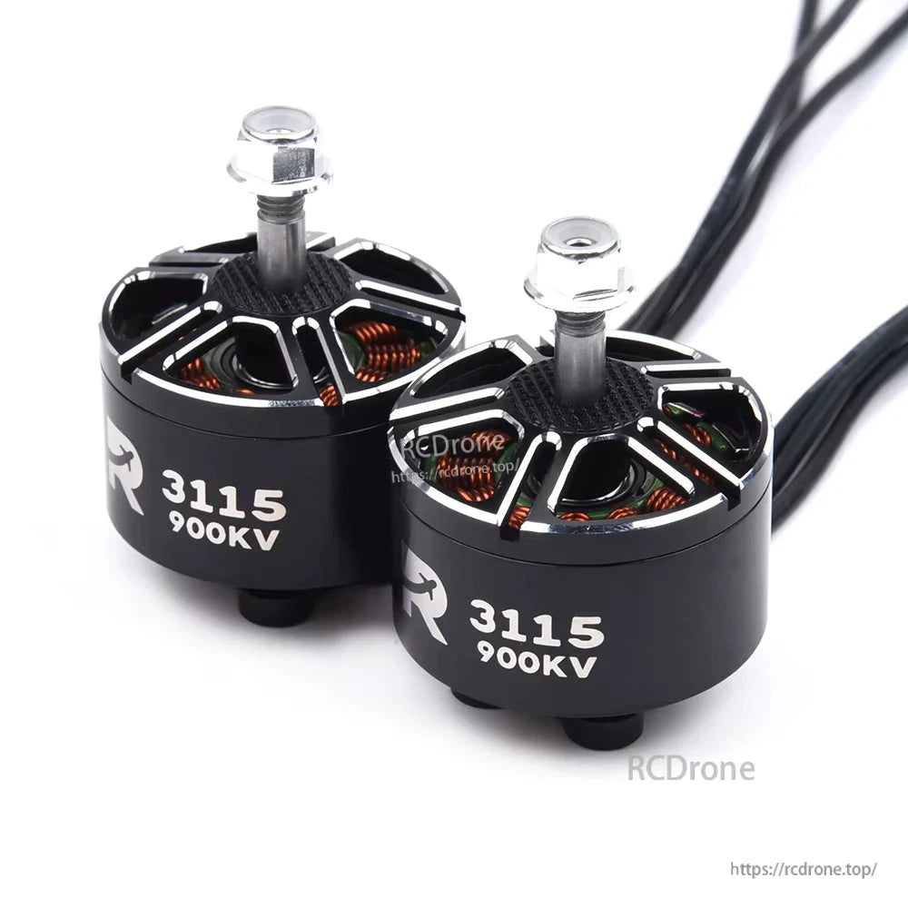 R3115 900KV Brushless Motor, Motor for 10-inch FPV drone builds, 3-6S, 31x15 stator, 112g.
