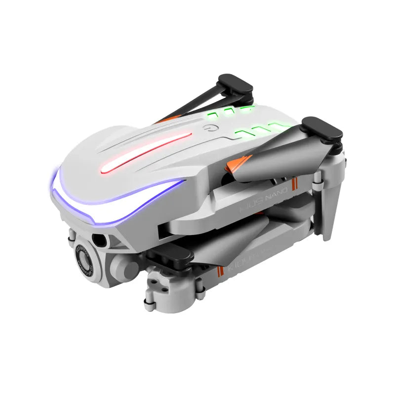 K109 迷你無人機 - 2024 新款呼吸燈 4K 雙高清攝影機自動避障專業可折疊無人機四軸飛行器禮品