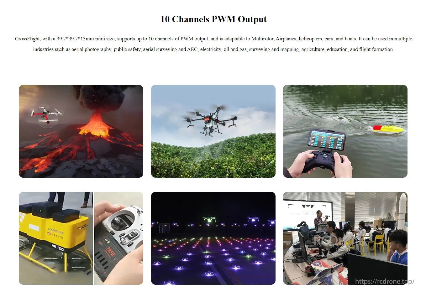 RadioLink CrossFlight Flight Controller, CrossFlight is a compact flight controller for drones and other vehicles, ideal for aerial photography, agriculture, education, and more.