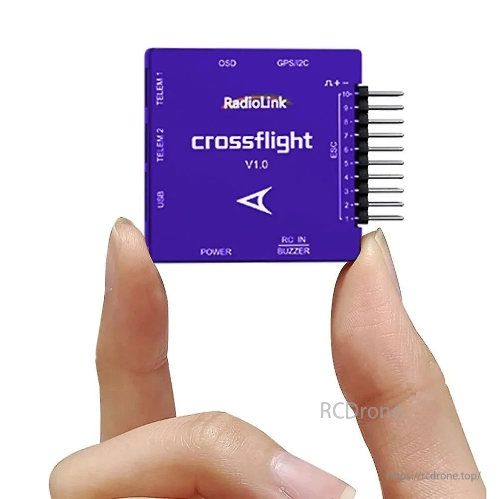 RadioLink CrossFlight Flight Controller, RadioLink CrossFlight V1.0 flight controller with 10 PWM channels and integrated OSD.