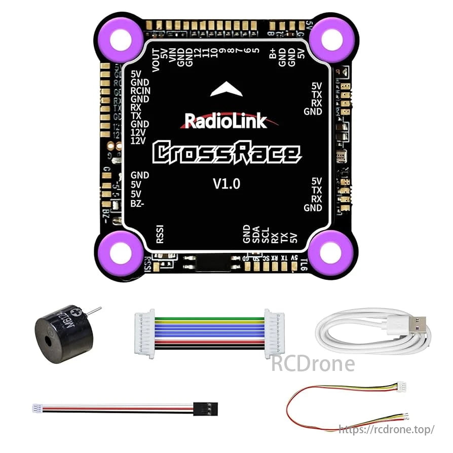 RadioLink CrossRace Pro V2.0 Flight Controller – Dual BEC, ArduPilot & Betaflight, 12CH Output, 2–6S Support
